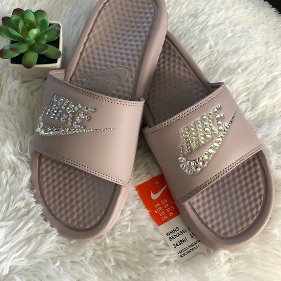 CUSTOM Rhinestone Nike Slides - Picture 3 of 5